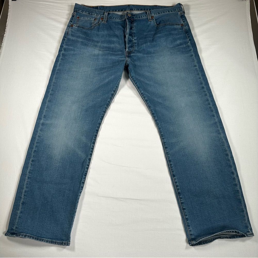 Levi's 501 Jeans Men's 40x30 Blue Denim Button Fly Medium Wash Western Cowboy